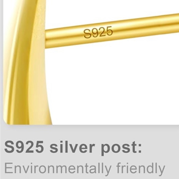 Silver Water Drop Tear Drop Earrings - Picture 4 of 6